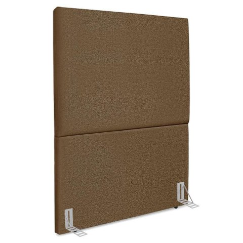 Cabeceira Solteiro 100 Cm com Frame Luna Linho Marrom Artte Marrom