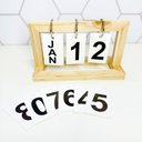 Ver imagem 3 de Calendário Decorativo Permanente de Madeira