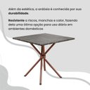 Ver mais imagens de Conjunto Sala de Jantar Mesa Quadrada 75x75cm Tampo Ardósia Indiana 4 Cadeiras Paraty Marrom/Paraopeba