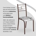 Ver imagem 7 de Conjunto Sala de Jantar Mesa Quadrada 75x75cm Tampo Ardósia Indiana 4 Cadeiras Paraty Marrom/Paraopeba