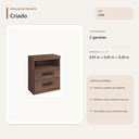 Ver imagem 4 de Mesa de Cabeceira 2 Gavetas com Nicho Café Formimóveis