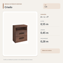 Ver imagem 3 de Mesa de Cabeceira 2 Gavetas com Nicho Café Formimóveis