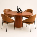 Ver imagem 3 de Mesa de Jantar Cone Oval 244x137 Cm Laca Terracota