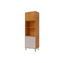 Ver imagem 1 de Paneleiro de Cozinha Divina Torre Quente C- 4 Portas e 2 Nichos P- Forno 70cm Cinamomo-Off White -