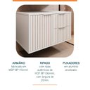 Ver imagem 5 de Armário para Banheiro Suspenso Ripy 60cm Yescasa Branco