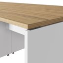 Ver imagem 6 de Espaço de Trabalho 6 Lugares 3,30m X 1,40m Pé Painel F5 Cor:macadâmia com Branco