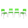 Kit 4 Cadeiras Iso Infantil Verde Limão Brinquedoteca Escola Creche Igreja Empilhavel - 2