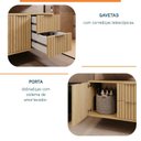 Ver imagem 4 de Armário para Banheiro Suspenso Ripy 60cm Yescasa Bege/Wood