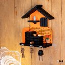 Ver imagem 2 de Porta Chaves de Madeira Casinha Mineira Decoração P Laranja