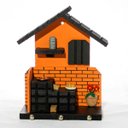 Ver imagem 1 de Porta Chaves de Madeira Casinha Mineira Decoração P Laranja