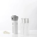 Ver imagem 5 de Dispenser Garrafa 4 Em 1 Loção Portátil Sabonete Liquido Shampoo Gel Cremes Viagens 4 Frascos de