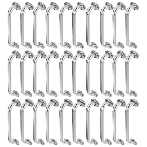 Alça de Apoio Barra Inox 50cm 30 Unidades Banheiro Acessibilidade Idoso Corredor Segurança Suporte