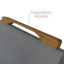 Ver mais imagens de Mesa com 4 Cadeiras Madeira Maciça Prada Linho Móveis Mix Mel-Areia