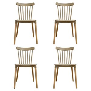 Conjunto com 4 Cadeiras para Sala de Jantar Windsor Pp