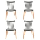 Ver imagem 1 de Conjunto com 4 Cadeiras para Sala de Jantar Windsor Pp