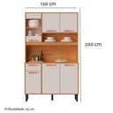 Ver imagem 4 de Cozinha Compacta Nápoles 6 Portas 1 Gavetas em Mdp Itatiaia