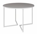 Ver imagem 1 de Mesa de Jantar Industrial Base De Ferro Branco em V Tampo 110 Branco