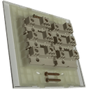 Ver imagem 3 de Conjunto 4x4" linha Clean Branco MarGirius 4 Interruptores Simples +2 tomadas 20 A