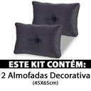 Ver imagem 2 de Kit 2 Peças Almofada Com Enchimento Flocos de Espuma 45x65cm Bf Colchoes