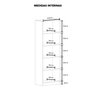 Estante para Livros Grande 164 Cm Àpila 100% Mdf com 5 Nichos Rimo - Branco - 4
