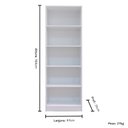 Ver imagem 3 de Estante para Livros Grande 164 Cm Àpila 100% Mdf com 5 Nichos Rimo - Branco