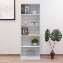 Ver imagem 1 de Estante para Livros Grande 164 cm Àpila 100% MDF com 5 Nichos Rimo - Branco