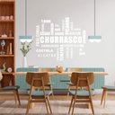 Ver imagem 3 de Adesivo de Parede Palavras Churrasco Cortes Carne Cantinho Gourmet Restaurante Kanto Store Adesivo D