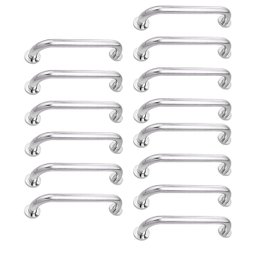 Alça de Apoio Inox 30cm Barra Kit 14 Unidades Idoso Acessibilidade Cadeirante Box Banheiro Segurança - 1