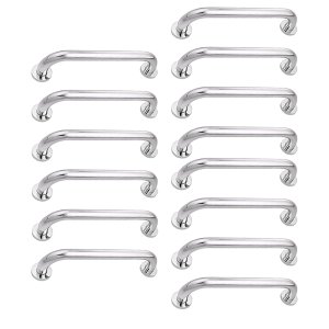 Alça de Apoio Inox 30cm Barra Kit 14 Unidades Idoso Acessibilidade Cadeirante Box Banheiro Segurança