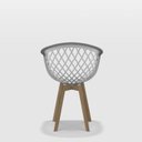 Ver imagem 3 de Conjunto com 4 Cadeiras para Sala de Jantar Web Wood