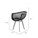 Ver imagem 4 de Conjunto com 4 Cadeiras para Sala de Jantar Web Wood
