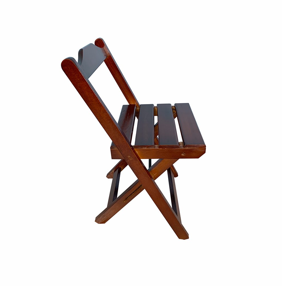 Kit 6 Cadeiras Dobráveis de Madeira Maciça Imbuia - 3