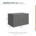 Ver imagem 4 de Armário para Banheiro Suspenso Ripy 60cm