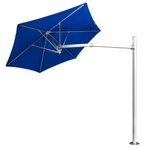 Ombrelone Lateral Azul Royal - 2,00m de Diâmetro - em Alumínio - para Fixação no Piso - Persianet