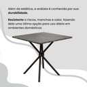 Ver mais imagens de Conjunto Sala de Jantar Mesa Quadrada 75x75cm Tampo Ardósia Indiana 4 Cadeiras Paraty Preto/Paraopeba/Fosco