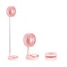 Ventilador Usb Recarregável Portátil Retrátil Dobrável Rosa - 4