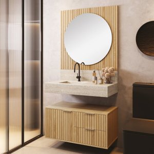 Armário para Banheiro Suspenso Ripy 80cm