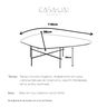 Mesa de Centro Capri Formato Orgânico 116x30 - 4