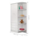 Ver imagem 3 de Guarda Roupa 825 + Berço Doce Sonho 1 + Cômoda Trocador 2523 Branco