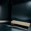 Ver imagem 2 de Recamier Estofada Casal King Size Luxo Veludo Bege Escuro Ateliê do Conforto Recamier Casal King Siz