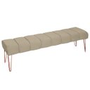 Ver imagem 4 de Recamier Estofada Casal King Size Luxo Veludo Bege Escuro Ateliê do Conforto Recamier Casal King Siz