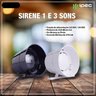 Sirene Preta para Alarme 3 Sons Ipec - 3