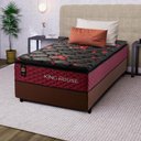 Ver imagem 1 de Conjunto Cama Box c/ Molas Ensacadas Toronto Vermelho Solteiro 88x188x66