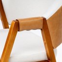 Ver imagem 5 de Kit 8 Cadeiras Sala de Jantar Premium com Braço Madeira Maciça Linho Movellu Home