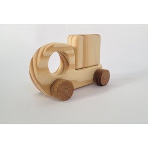 Caminhão de Madeira Maciça 1. Brinquedo Artesanal e Decoração.