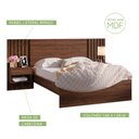 Ver imagem 2 de Cama Casal Zara com Mesa de Cabeceira Jacaranda Robel Móveis