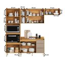 Ver imagem 2 de Conjunto de Cozinha Plena Modulado com 9 Portas e 4 Gavetas Cinamomo Touch/Nude Prime Tx