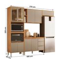 Ver imagem 4 de Conjunto de Cozinha Plena Modulado com 9 Portas e 4 Gavetas Cinamomo Touch/Nude Prime Tx