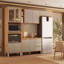 Ver imagem 3 de Conjunto de Cozinha Plena Modulado com 9 Portas e 4 Gavetas Cinamomo Touch/Nude Prime Tx