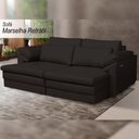 Ver imagem 2 de Sofá Decorativo Sala de Estar Marselha Retrátil Elétrico 4 Lugares 250cm Couro Capuccino - Mozzelar